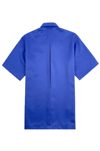大量訂購藍色純色男裝短袖襯衫      設計工作服襯衫    可印logo    公司制服   團隊制服   恤衫專門店   透氣   舒適   R378 正面照